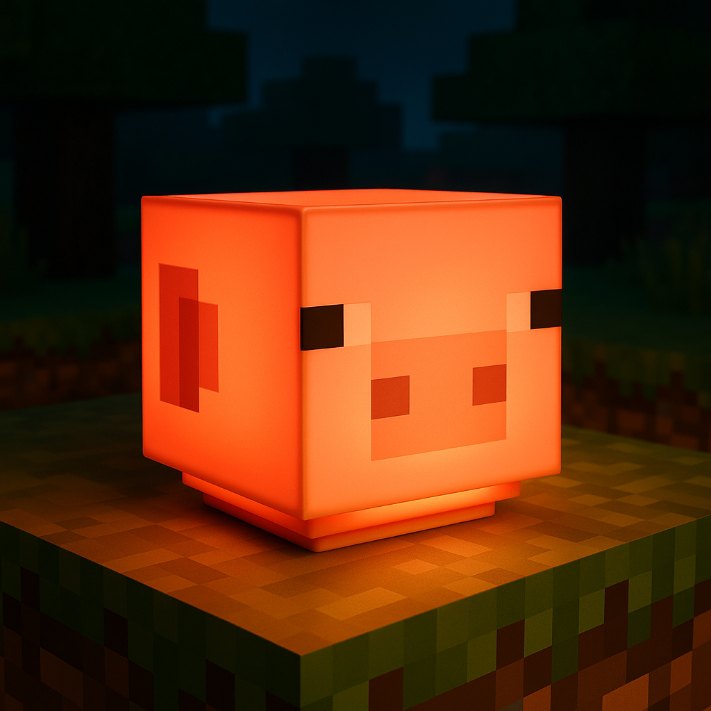 Pixel Pig Glow – Warm LED Voxel Lamp