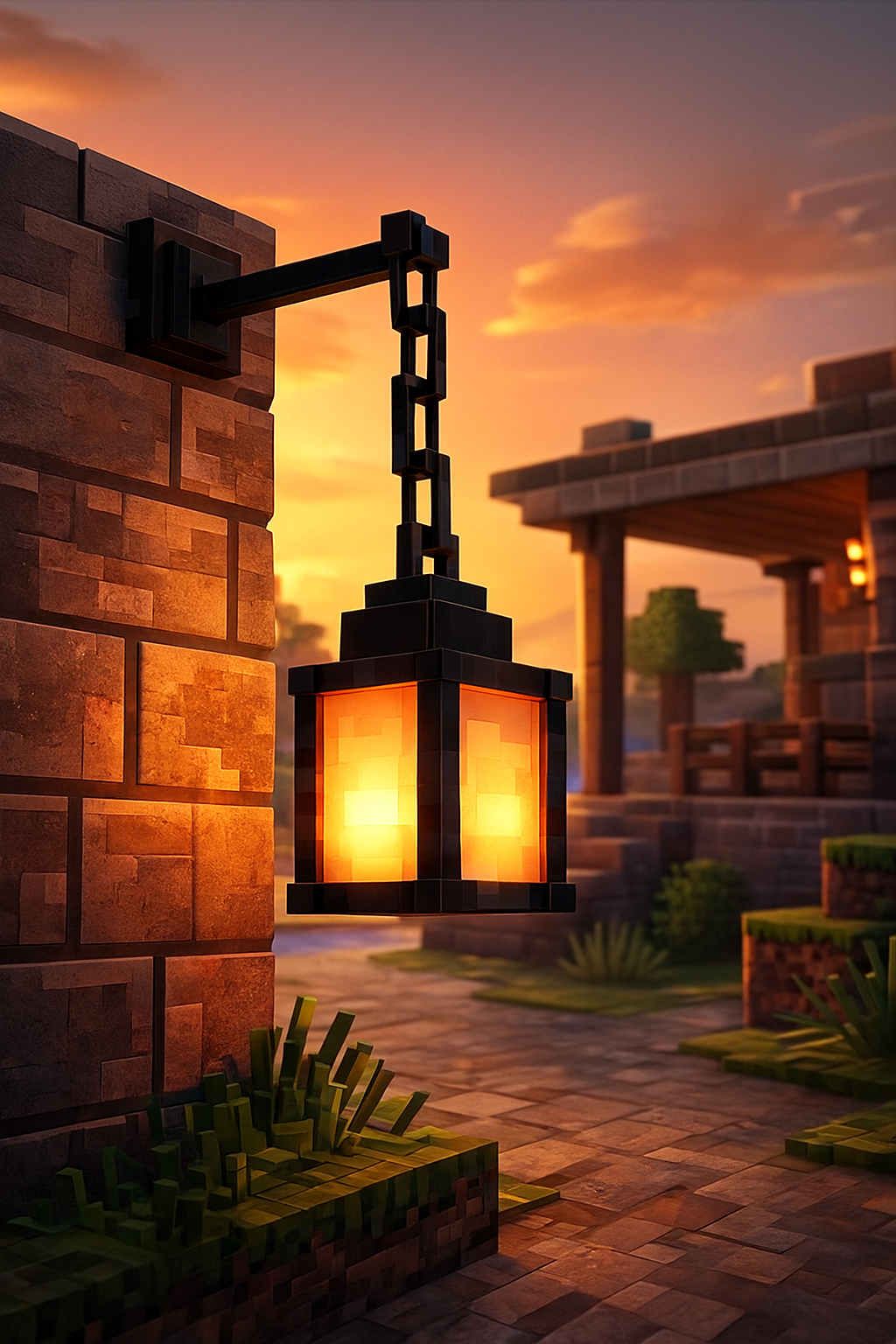 Pixel Lantern Glow – 16-Color Hanging LED Lamp (Remote Control)