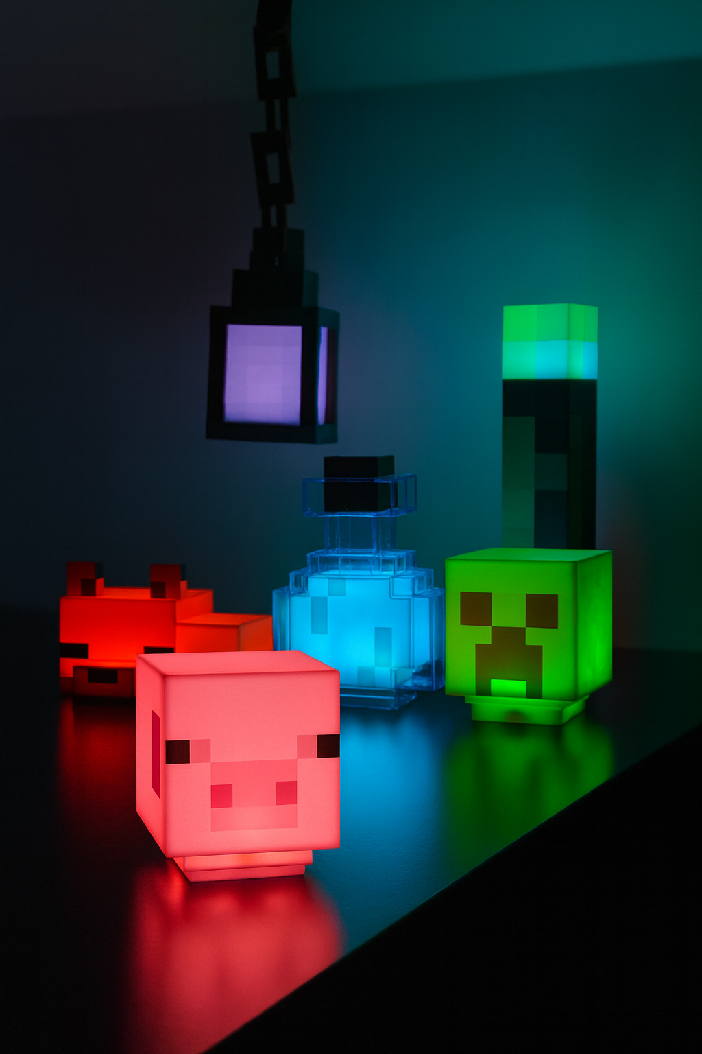 Pixel Pig Glow – Warm LED Voxel Lamp